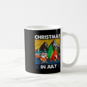 Vintage Santa With Camping Tent Fire Camp Christma Coffee Mug