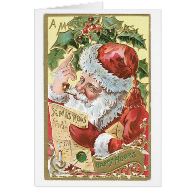 Vintage Santa with List (Front)
