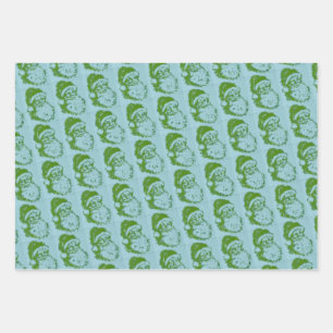 Vintage Santa Wrapping Set Paper Sheet