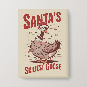 Vintage Santa's Silliest Goose Funny Christmas 90s