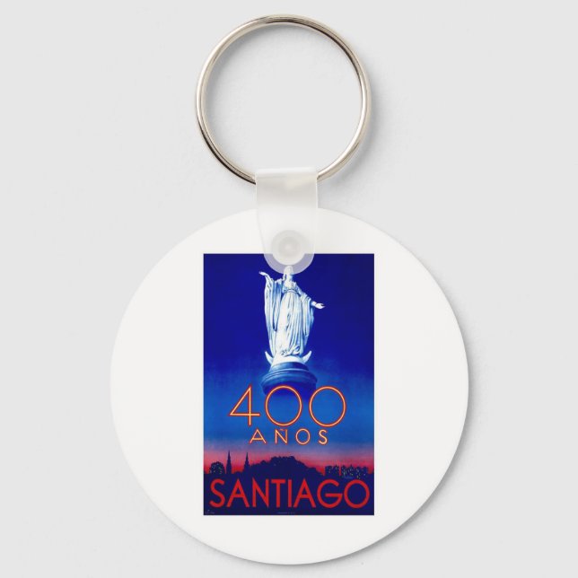 Vintage Santiago Key Ring (Front)