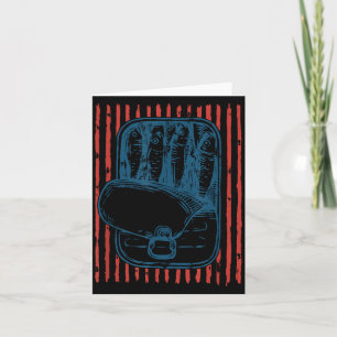 Vintage Sardines Tinned Fish Ocean retro men women Card