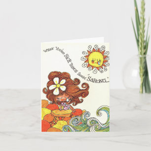Vintage Sarong Get Well Card