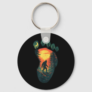 Vintage Sasquatch Big Foot Print Clic Bigfoot Key Ring