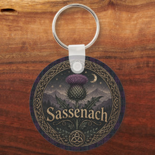 Vintage Sassenach Scottish Highland Romance Key Ring