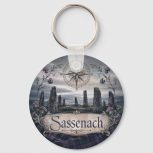 Vintage Sassenach Scottish Highland Romance Key Ring