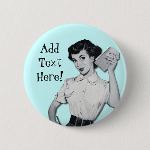 Vintage Sassy Secretary 6 Cm Round Badge