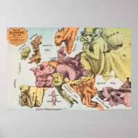 Vintage Satirical Russian Domination Map