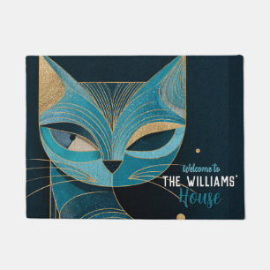 Vintage Savannah House Cat Housewarming Outdoor Doormat