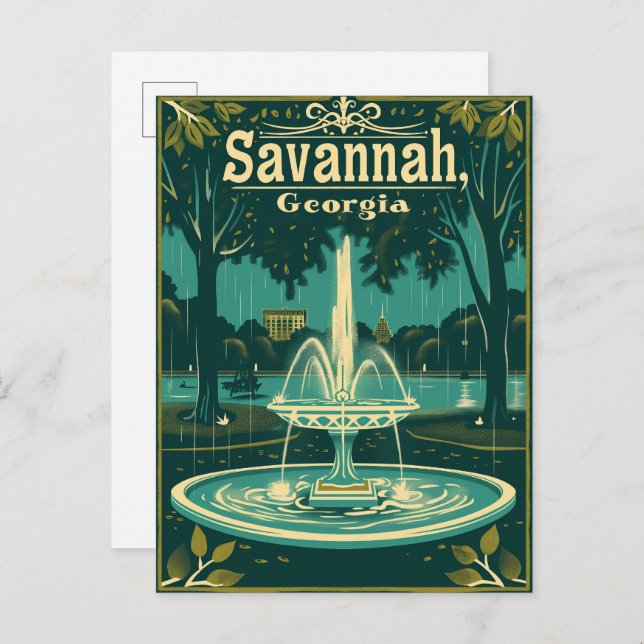 Vintage Savannah  Postcard (Front/Back)