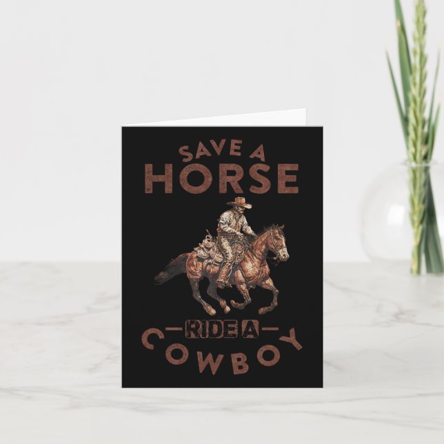 Vintage Save A Horse1  Card (Front)
