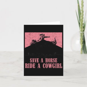 Vintage Save A Horse Ride A Cowgirl6  Card