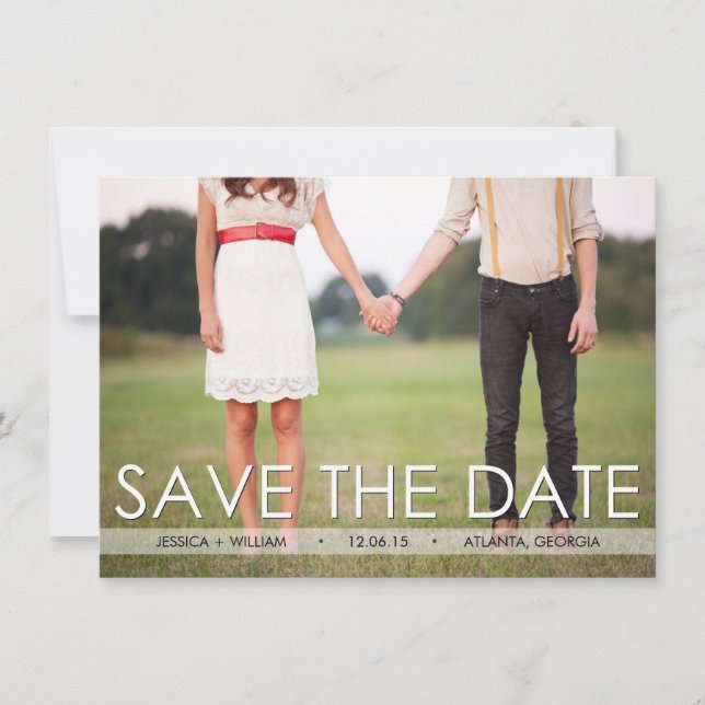 Vintage Save the Date Announcement - Custom (Front)