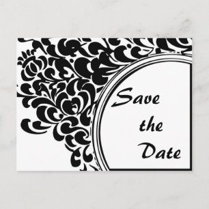Vintage Save The Date Announcement Postcard