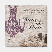 Vintage Save the Date Magnet