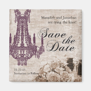 Vintage Save the Date Magnet
