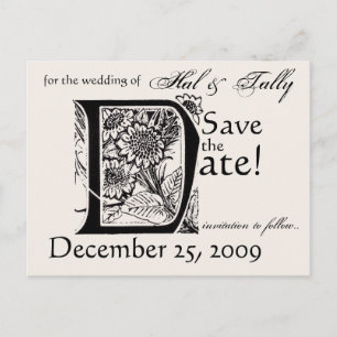 Vintage Save the Date Postcard