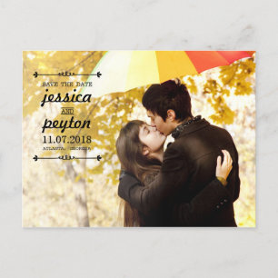 VINTAGE Save The Date Postcard