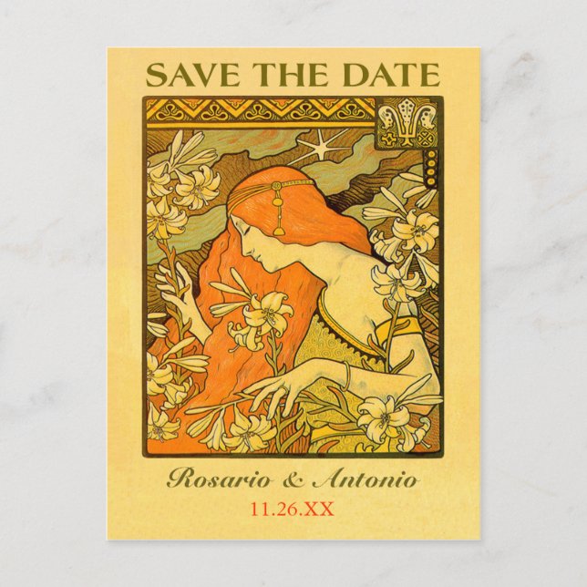 Vintage Save the Date Postcards (Front)
