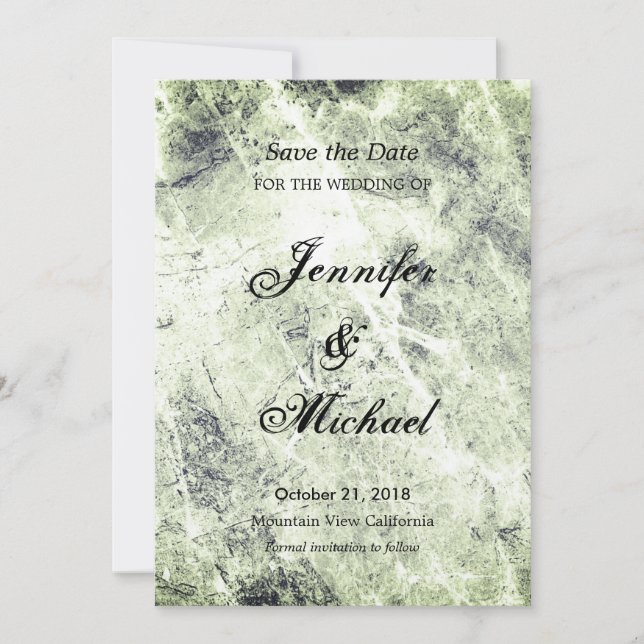 Vintage Save the Date Wedding Unique Classical (Front)