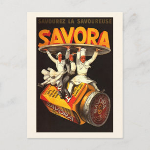 Vintage Savora Condiment Advertisment Postcard