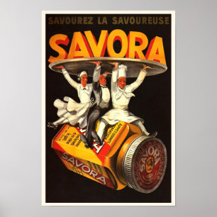 Vintage Savora Condiment Advertisment Poster