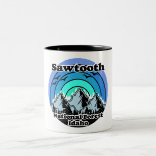 Vintage Sawtooth National Forest Two-Tone Coffee Mug