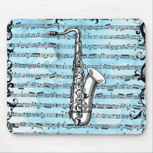 Vintage Saxaphone Mouse Pad