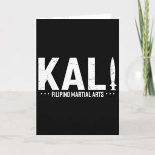Vintage Saying Kali Filipino Martial Arts Training Card
