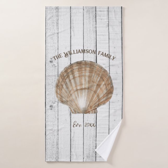 Vintage Scallop Shell Bath Towel Set (Bath Towel)