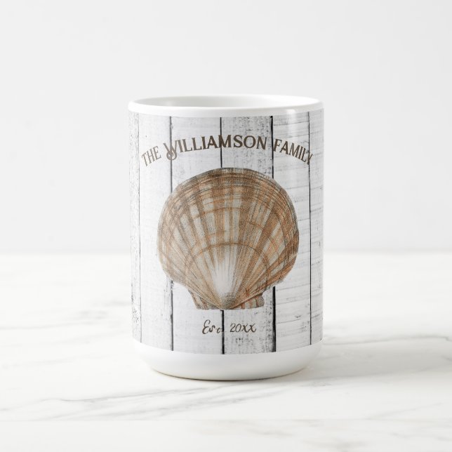 Vintage Scallop Shell Coffee Mug (Center)