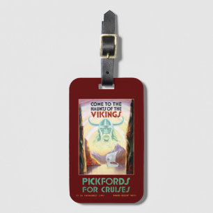 Vintage Scandinavia Vikings Cruise Travel Luggage Tag