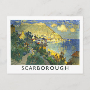 Vintage Scarborough Travel Poster Postcard