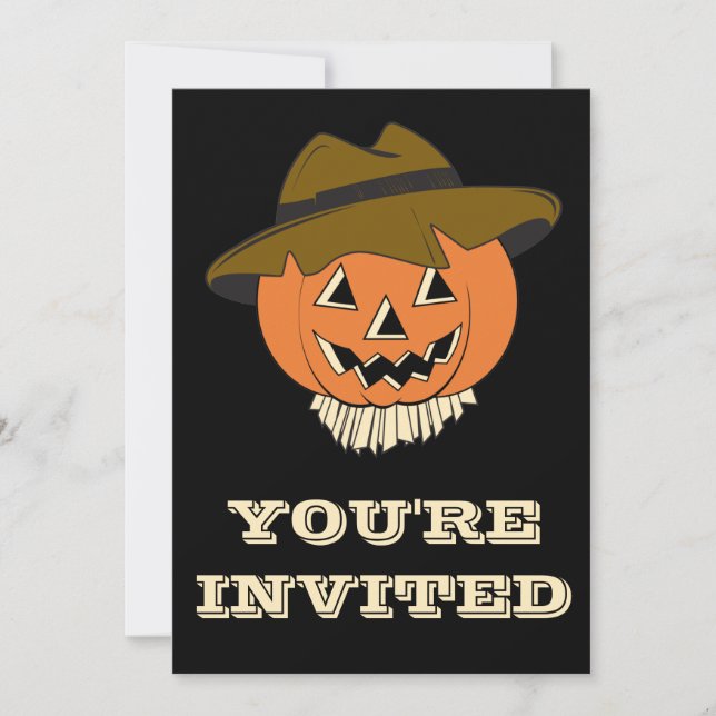 Vintage Scarecrow Invitation (Front)