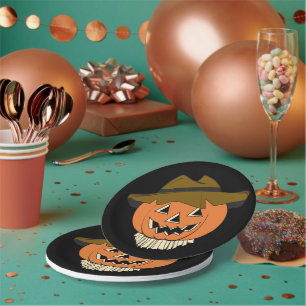 Vintage Scarecrow Paper Plates