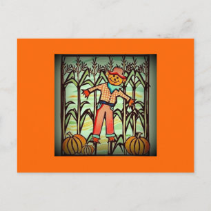 Vintage Scarecrow Postcard