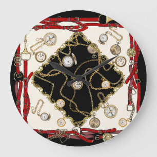 Vintage Scarf: Chain Clock Pattern