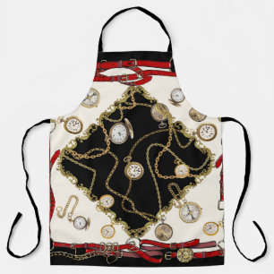 Vintage Scarf: Chain Clock Pattern Apron