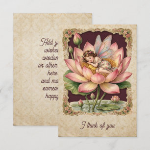 Vintage Scarp Picture - Fairy sleeping in Lotus 4