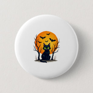 Vintage Scary Christmas Cat Costume Retro Cat Moon 6 Cm Round Badge