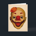 Vintage Scary Clown Birthday Card<br><div class="desc">Custom restored,  high quality vintage clown image.</div>