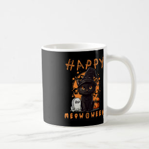 Vintage Scary Halloween Black Cat Costume Coffee Mug