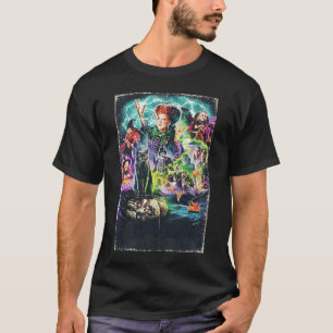 vintage scary halloween black cat Skeleton costume T-Shirt
