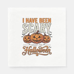 Vintage Scary Halloween Pumpkin Shirt Design_1 Napkin