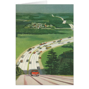 Vintage Scenic American Highways, Cars Road Trip