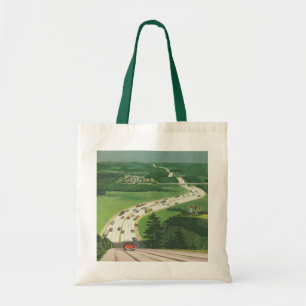 Vintage Scenic American Highways, Cars Road Trip Tote Bag