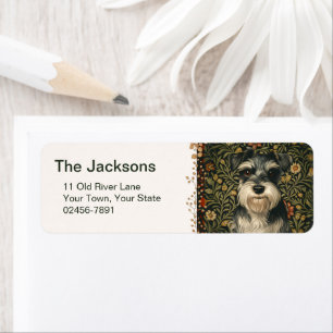 Vintage Schnauzer  Return Address Label