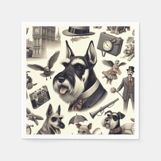 Vintage Schnauzer  Seamless Napkin (Front)