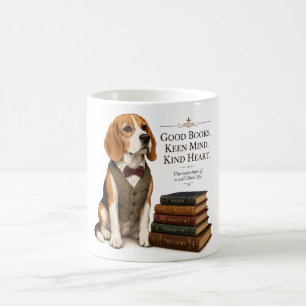 Vintage Scholarly Beagle Librarian Art Coffee Mug