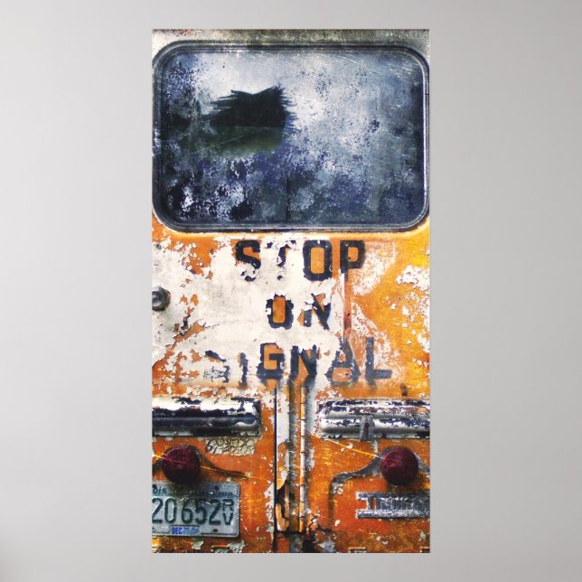 Vintage school bus poster (Front)